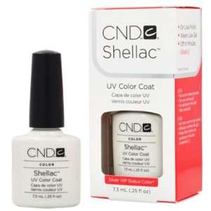 CND Shellac SILVER VIP STATUS Gel UV Nail Polish 0.25 oz Manicure Soak 