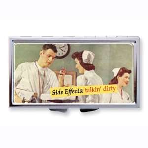  Silver tone Side Effects Pillbox Jewelry