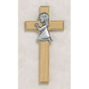   Oak Wall Cross Baptism Christening Religious Gifts: Home & Kitchen
