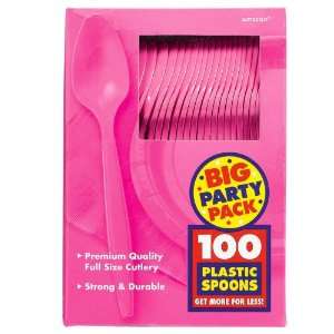   Party By Amscan Bright Pink Big Party Pack Spoons: Everything Else