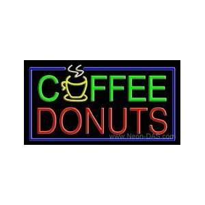  Coffee Donuts Neon Sign 20 x 37