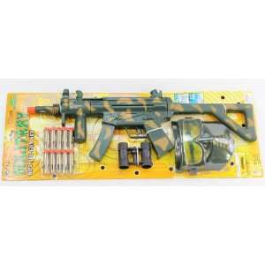   PACKAGE, MP5 Gun, Binoculars, Mask, 10 Shooting Darts Toys & Games