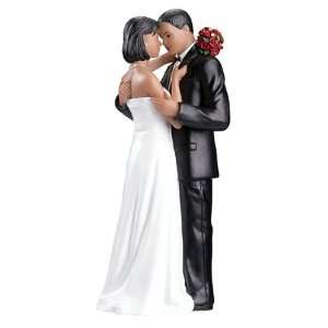    American Tender Moment Couple Wedding Cake Topper: Home & Kitchen