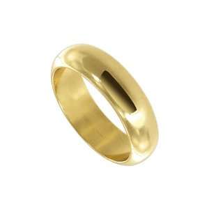   Gold Layered Polished Finish 5mm Wide Plain Band Ring Size 7 Jewelry